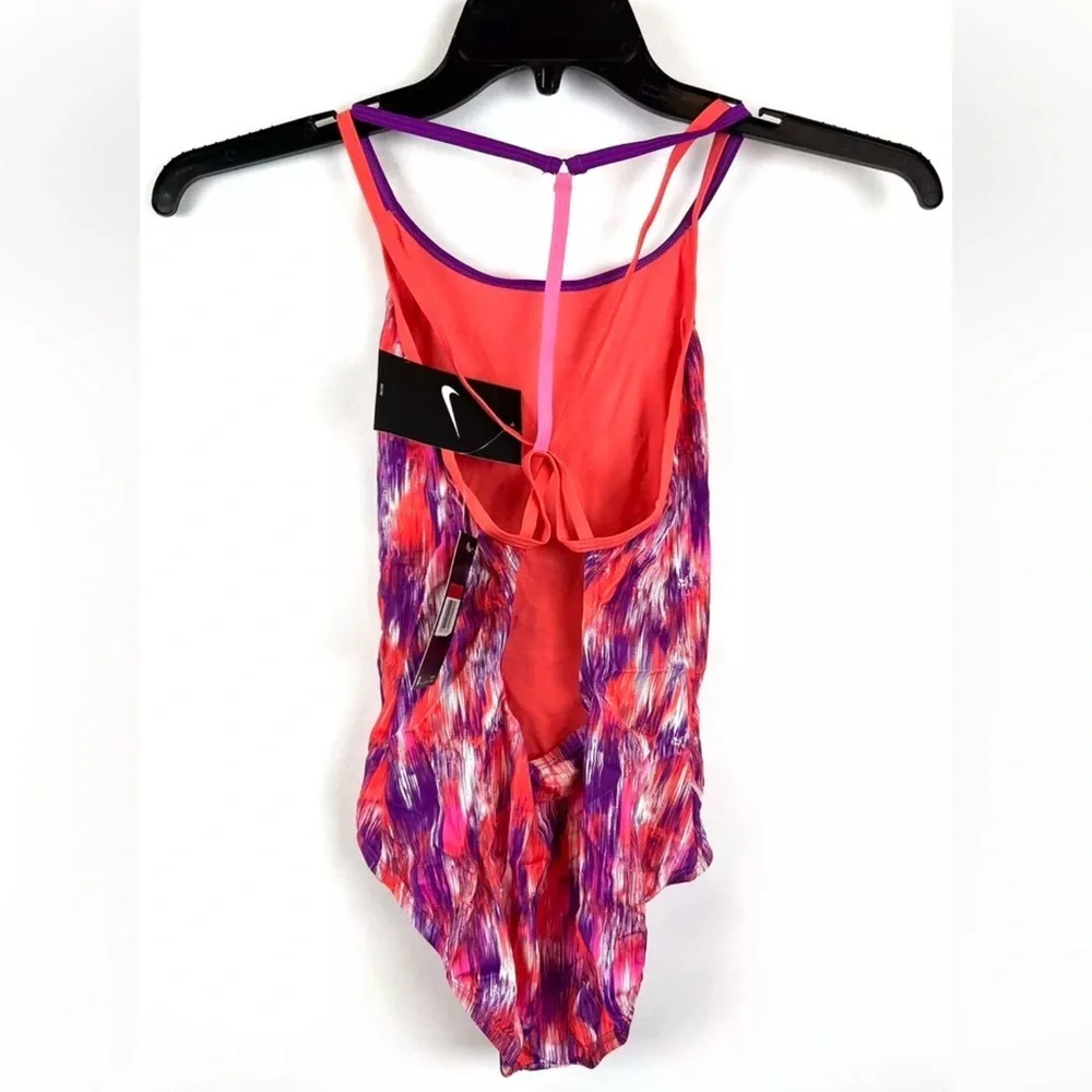 Nike Girls One Piece Swimsuit Multi Size Large